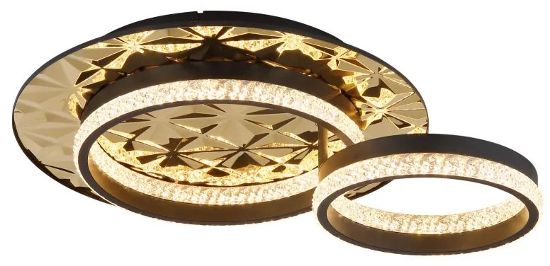 Plafoniera LED metal negru, otel auriu DELLA II