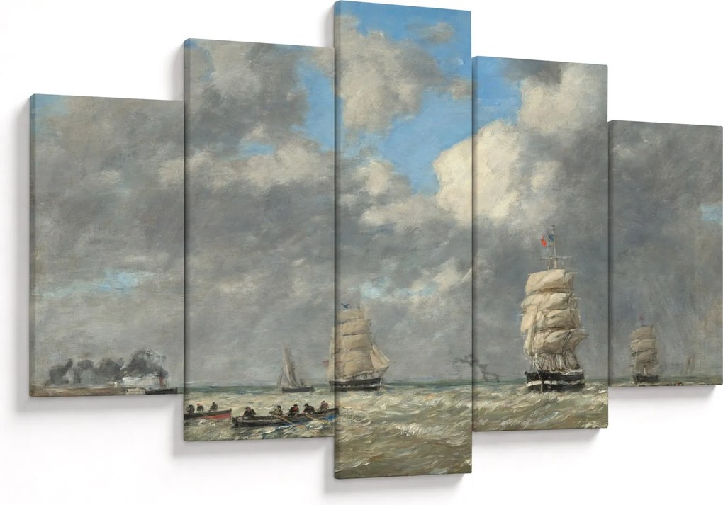 Tablou - Eugène Boudin, Le Havre, reproducere (150x105 cm)
