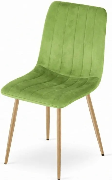OFERTA Scaun din catifea verde deschis LAVA II. calitate