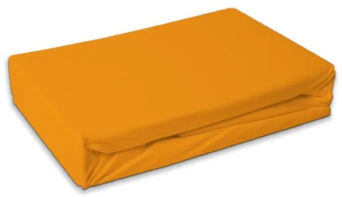 Colorat Orange Cearșaf portocaliu din frotir cu elastic 60x120 cm