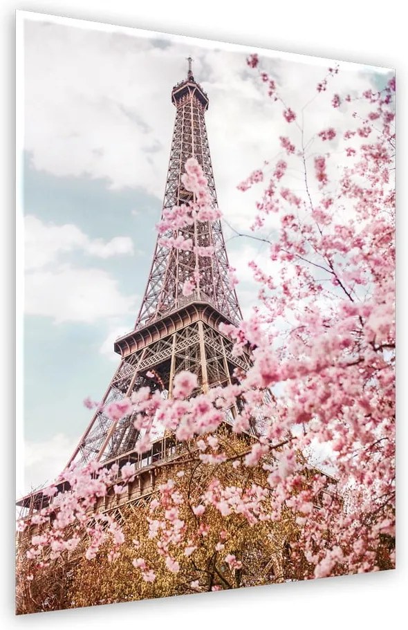 Tablou imprimat pe pânză Styler Romantic Eiffel, 100 x 75 cm