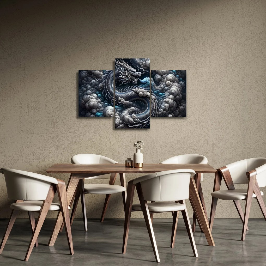 Tablou – Dragon în fum (90x60 cm)