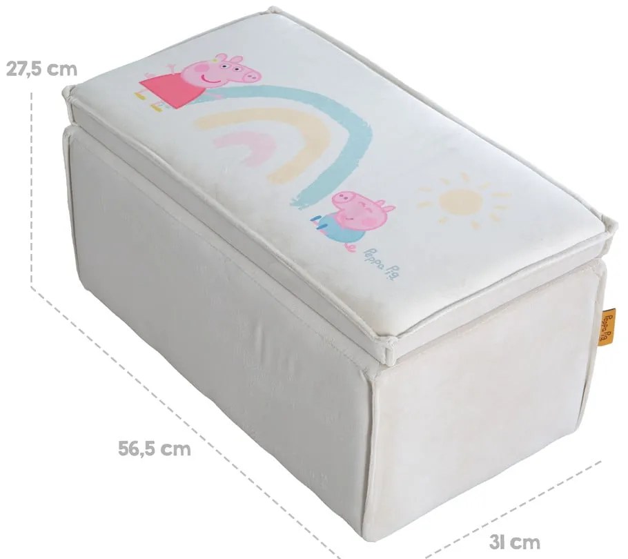 Bancă de copii albă Peppa Pig – Roba