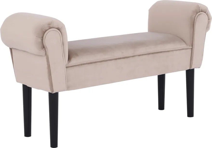 Bancă, catifea Velvet, grej/negru, BURDA