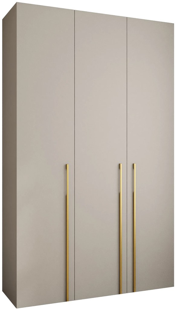 Dulap de haine 150 cm Carmela 50-3 (Cașmir + Auriu). 1126788