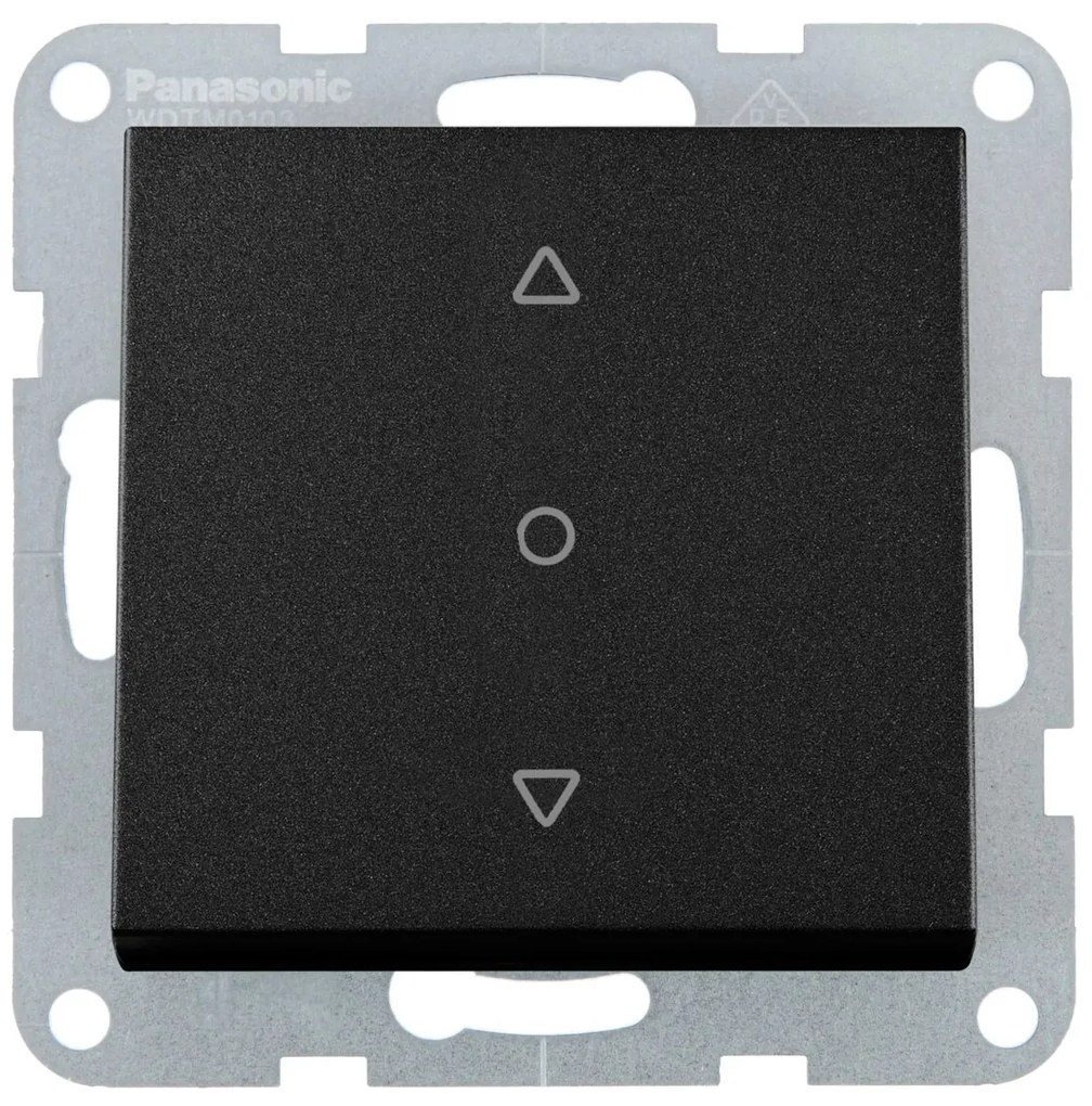 Intrerupator jaluzele 10A, IP20, Negru, Panasonic Karre Plus 55