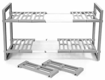 Raft reglabil sub chiuvetă Compactor 30 x 40 cm, gri deschis