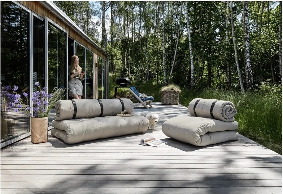 Fotoliu extensibil adecvat pentru exterior Karup Design Design OUT™ Buckle Up Beige, bej