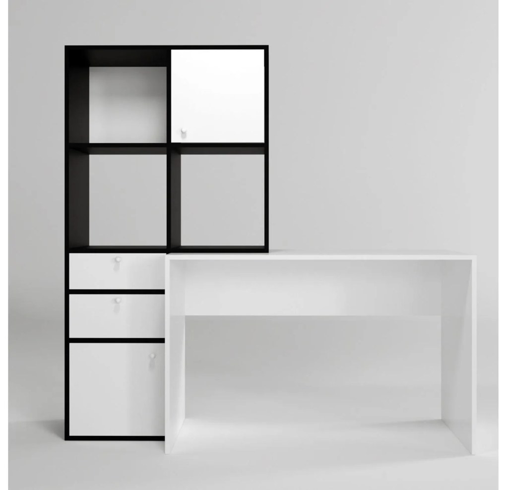Masă PC Canny (Alb + Negru). 1088636