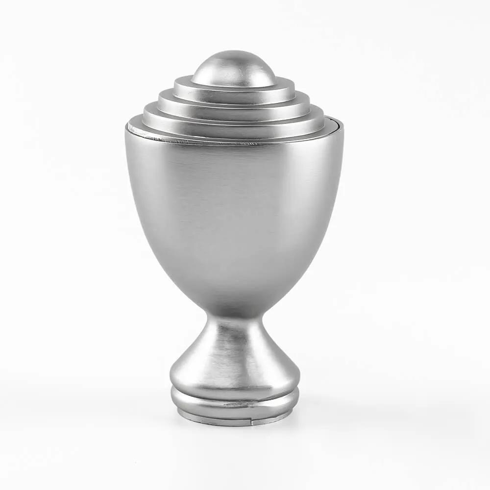 Galerie simpla bara zimtata Pluton 25/19, metal, argintiu - 360 cm