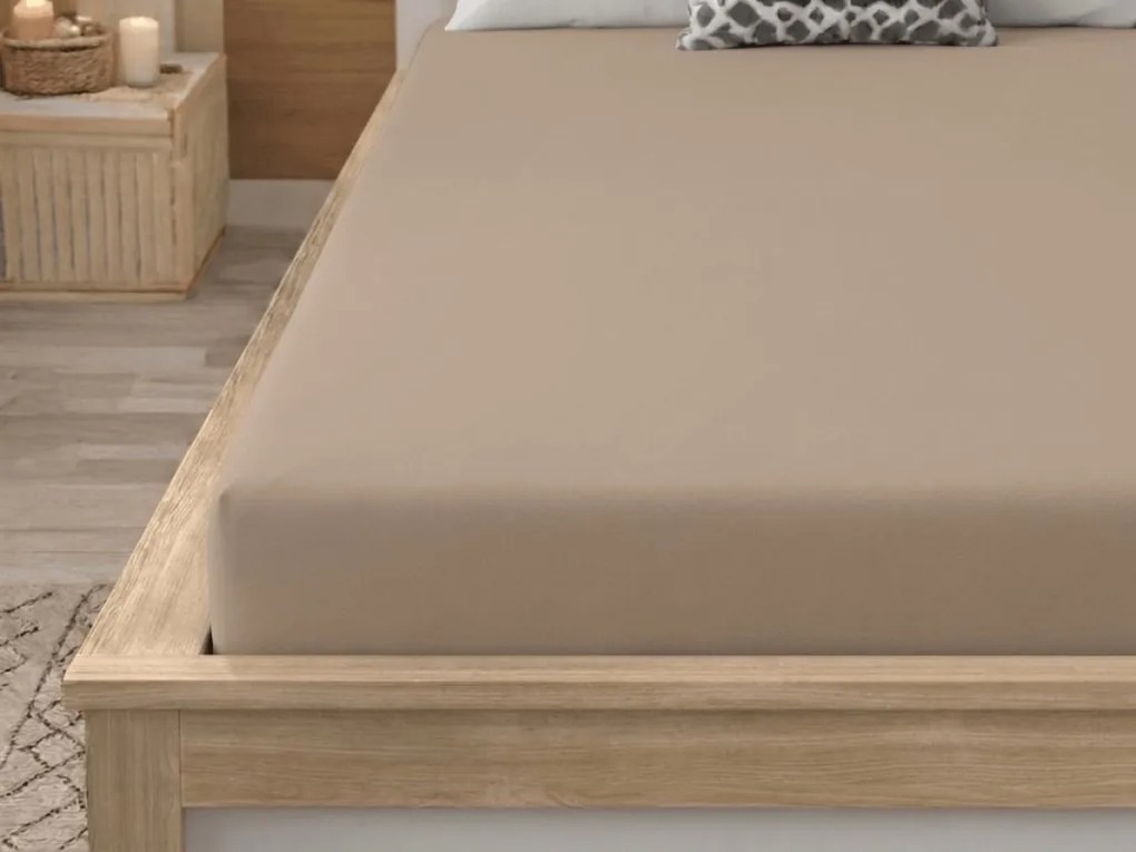 Cearsaf din microfibra MICROVELLE bej 90x200 cm