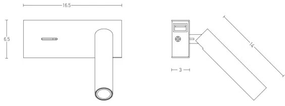 Aplică LED/3W/230V USB alb Zambelis H74