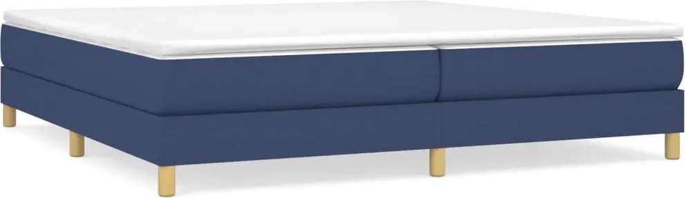 vidaXL Cadru de pat cu arcuri, albastru, 200x200 cm, textil