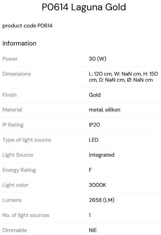 Lustra LED design modern LAGUNA auriu