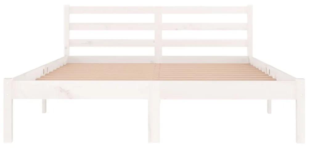 Pat de zi, alb, 140x200 cm, lemn masiv de pin Alb, 140 x 200 cm
