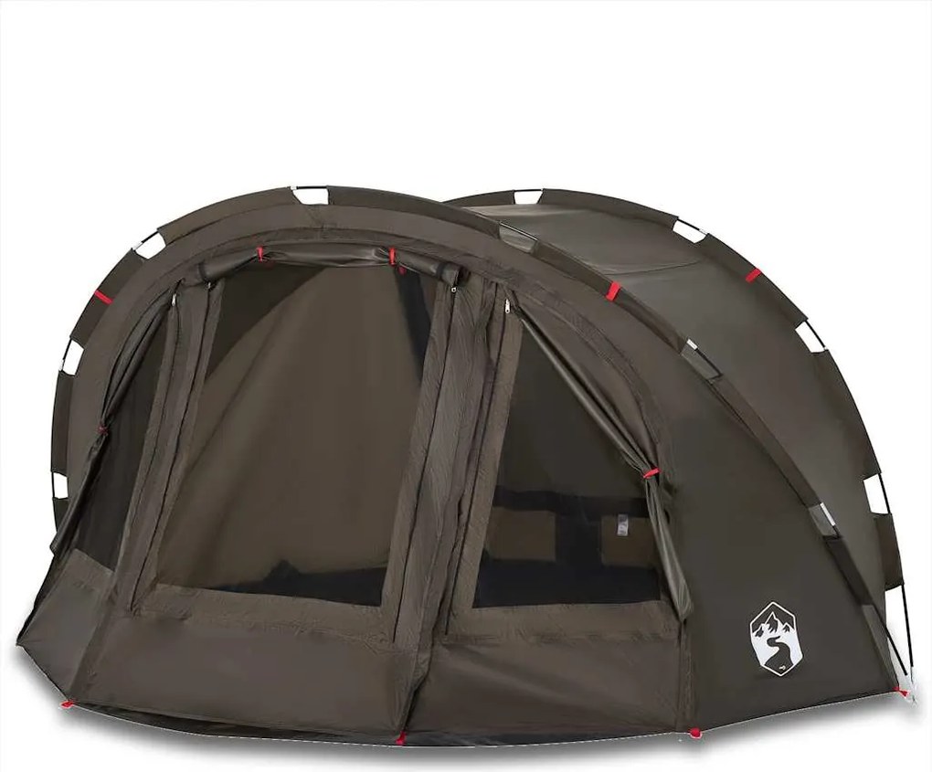 vidaXL Cort de pescuit pentru 4 persoane, maro, impermeabil