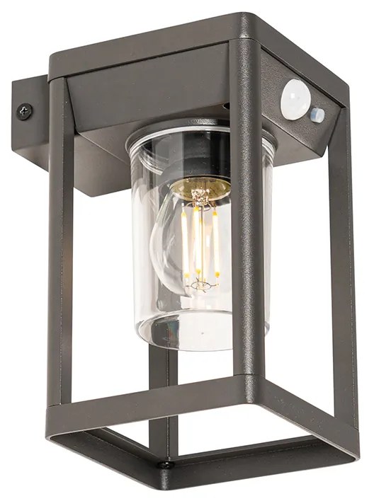 Lampă de perete exterioară gri închis cu LED și lumină reglabilă pe solar - Sonne