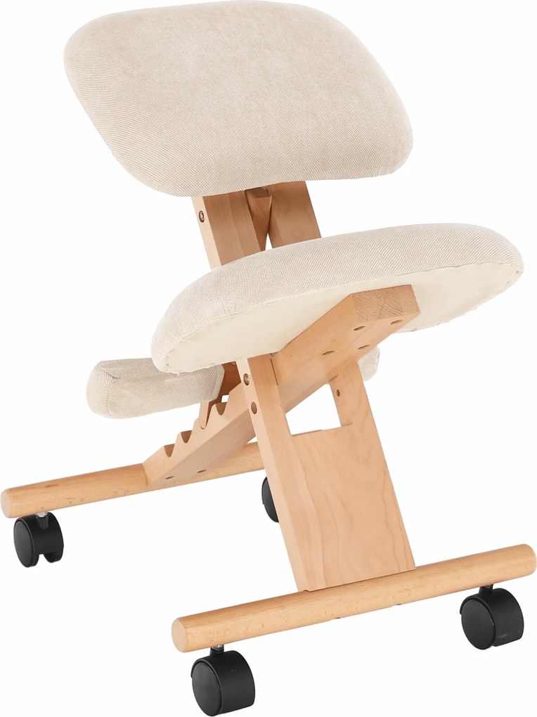 Scaun tip kneeling ergonomic, crem / fag, GROCO