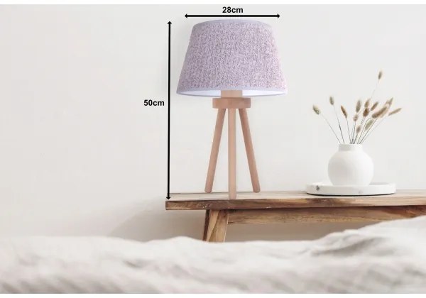 Lampă de masă Duolla BOUCLE 1xE27/15W/230V d. 28 cm gri/lemn