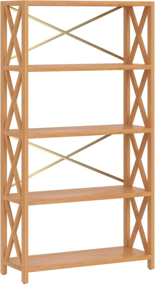 vidaXL Raft cu 5 niveluri, 80x30x146 cm, lemn masiv de stejar