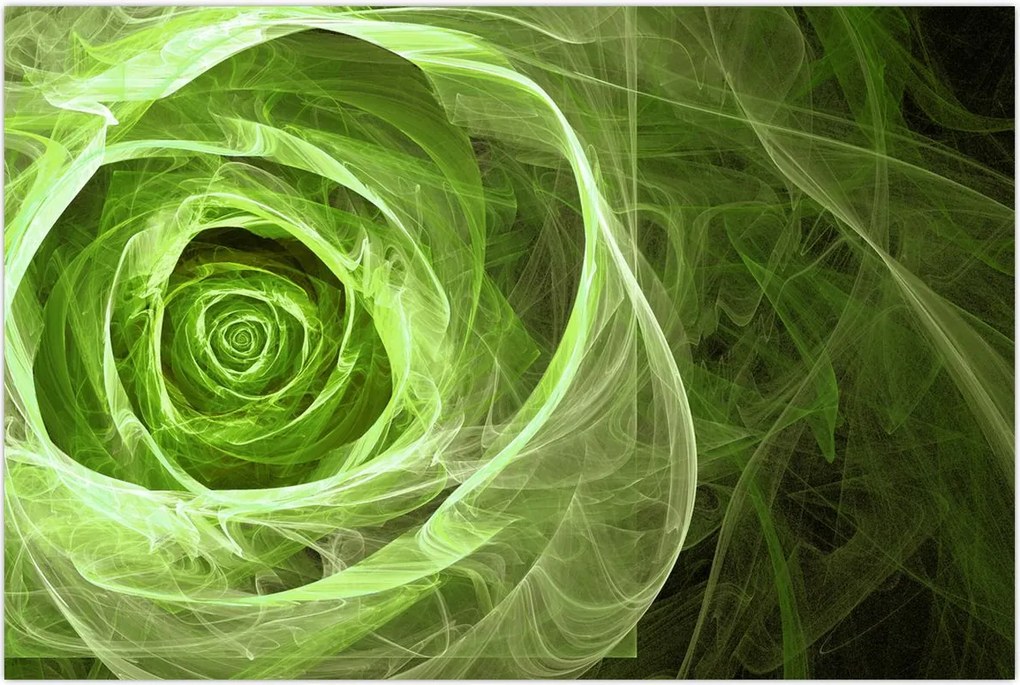 Tablou - Abstract Rose Green (90x60 cm)