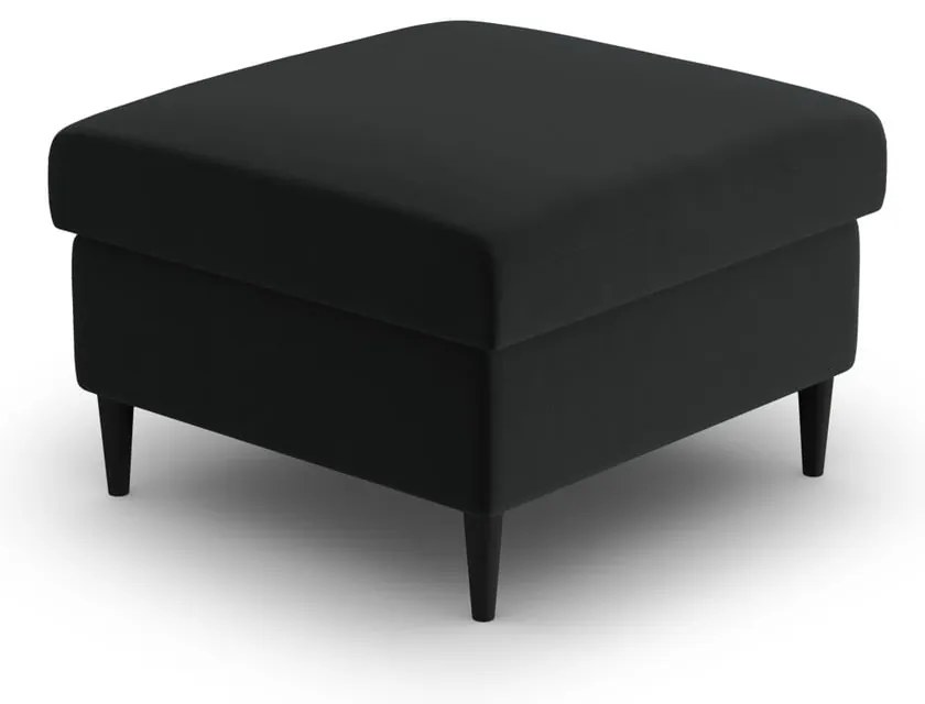 Taburet negru cu tapițerie din catifea Kyoto – Cosmopolitan Design