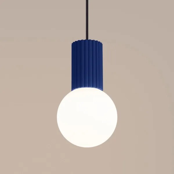 Lustră pe cablu Sollux SL.1739 HALO 1xG9/8W/230V d. 12 cm albastru