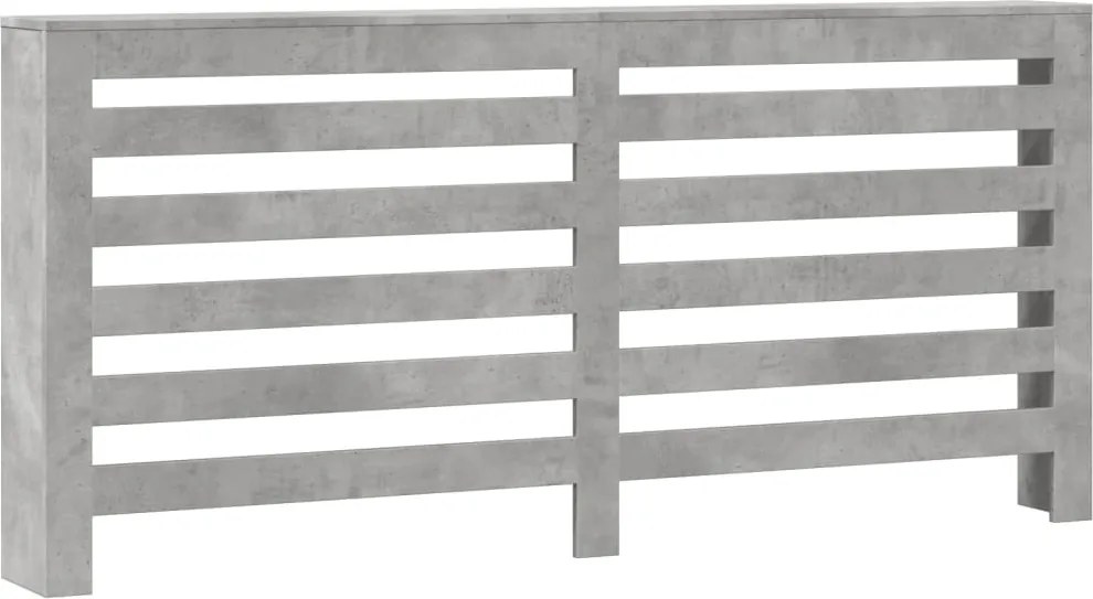 vidaXL Mască pentru calorifer, gri beton, 175x20x82 cm, lemn prelucrat