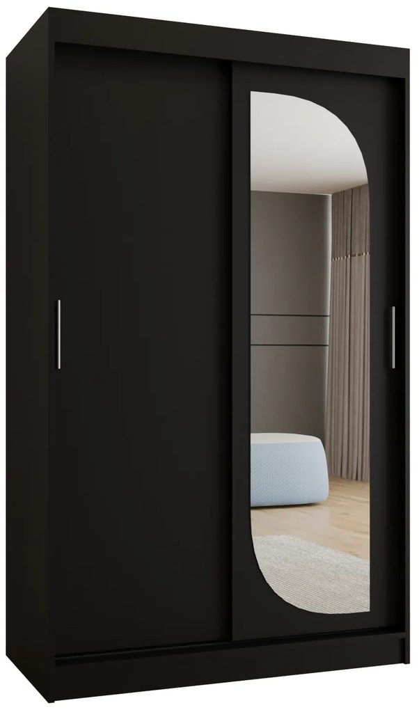 Dulap de haine 120 cm Lulu (Negru). 1125971