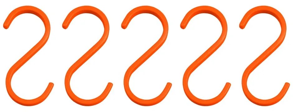 Cârlige portocalii 5 buc. pentru agățat din metal Hang-it – Mette Ditmer Denmark