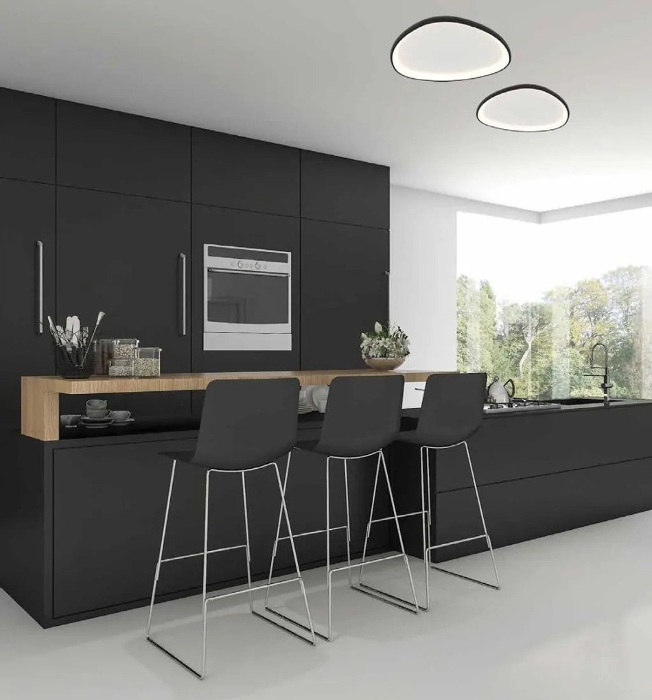 Plafoniera LED dimabila design slim Axel negru 60cm