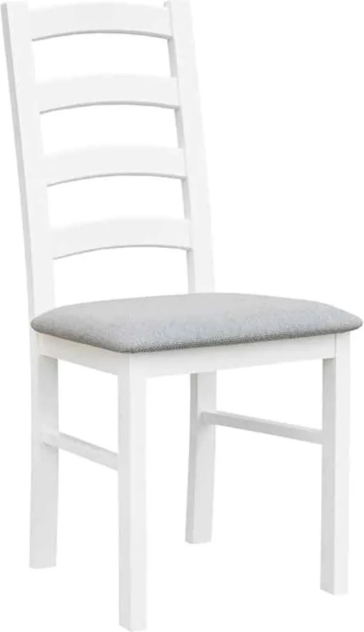 Scaun lemn masiv Linea cu Șezut Tapitat Model L1 L 43 x A 44 x H 94 cm - Crem