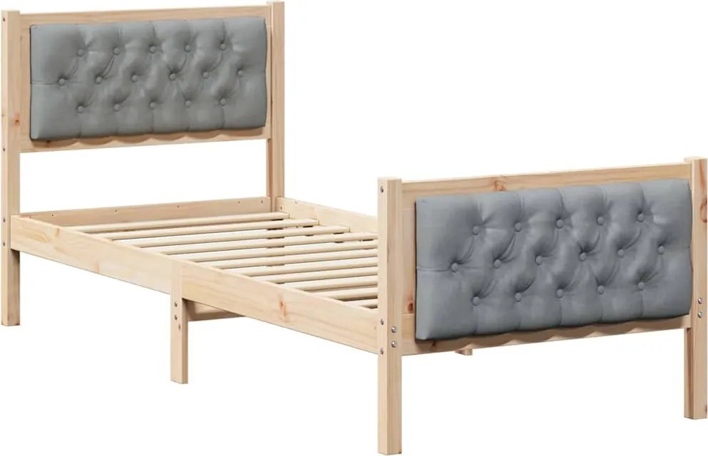 vidaXL Cadru de pat cu headboard Gri deschis 80 x 200 cm țesătură