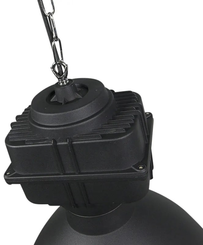 Lampă suspendată industrială mică negru mat - Sicko