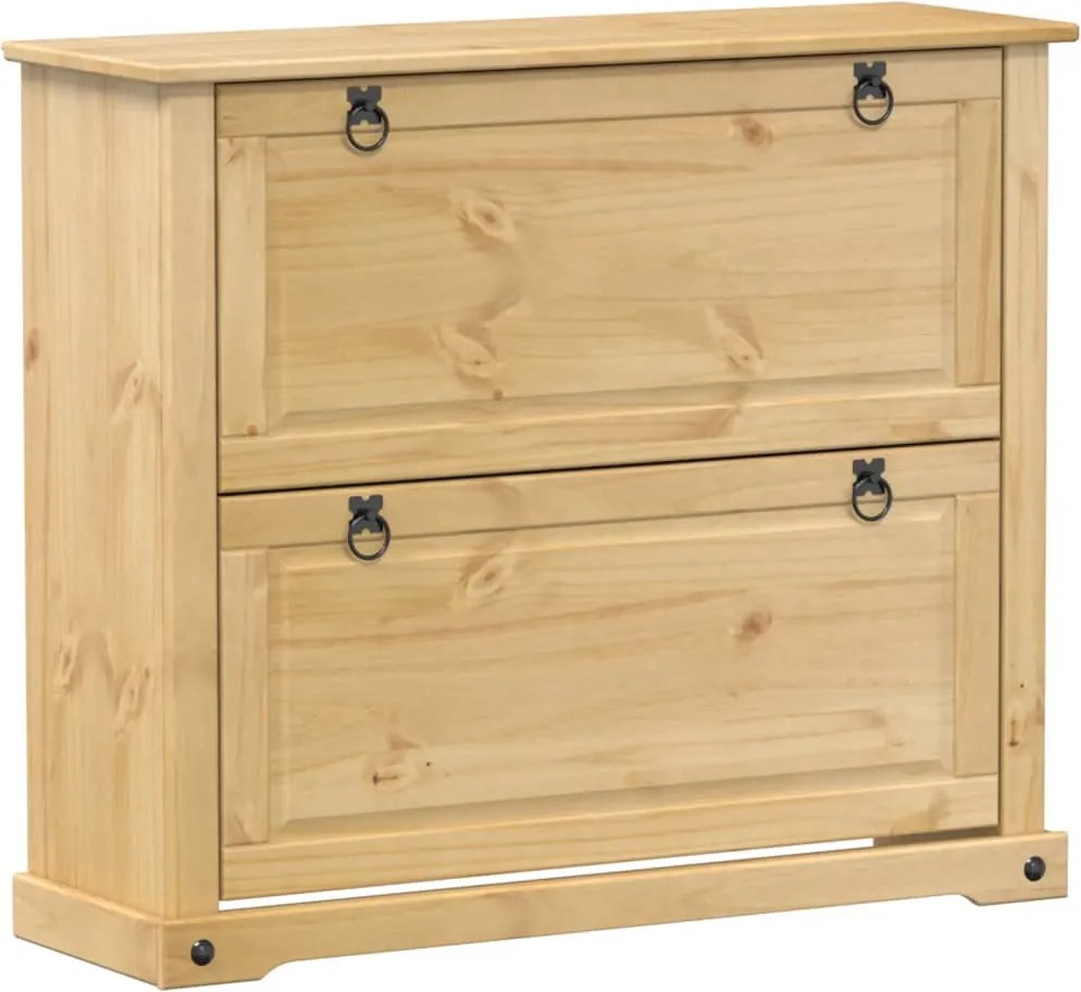 vidaXL Dulap pantofi "Corona", 99x32x85 cm, lemn masiv de pin