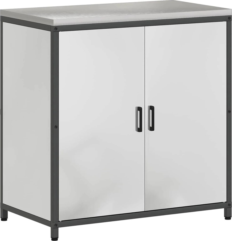 vidaXL Depozitare pentru bucătărie Argintiu 60 x 50 x 92 cm Oțel