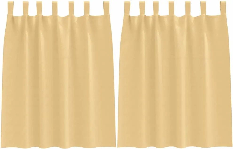 vidaXL Perdele Opaque cu Inel 2 pcs Bej 140 x 140 cm Poliester