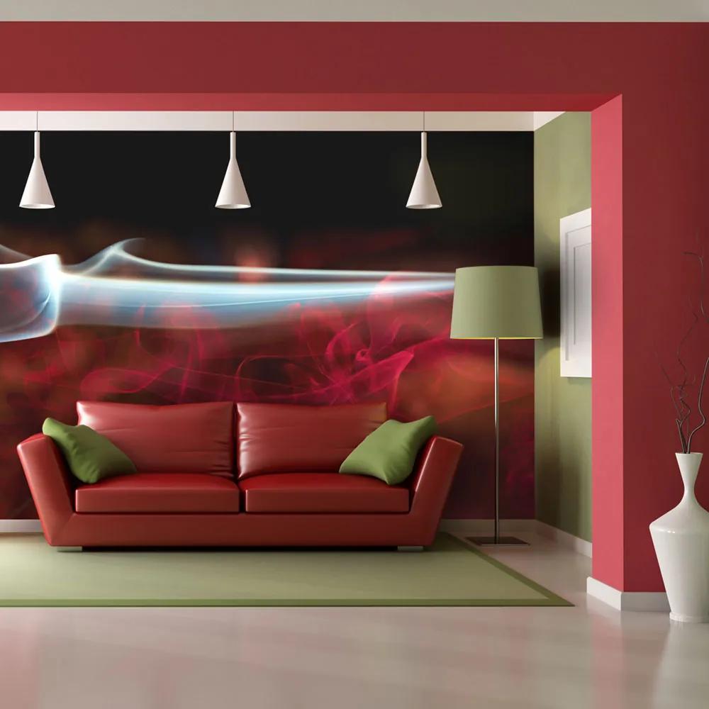 Fototapet Bimago - Red smoke + Adeziv gratuit 200x154 cm