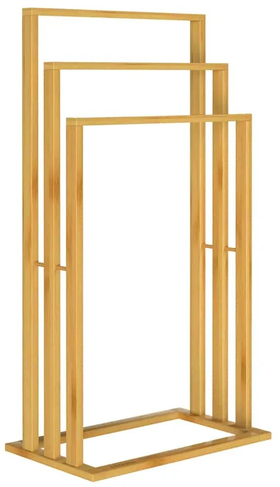 Deuba Suport pentru prosoape din bambus 40x24x82 cm