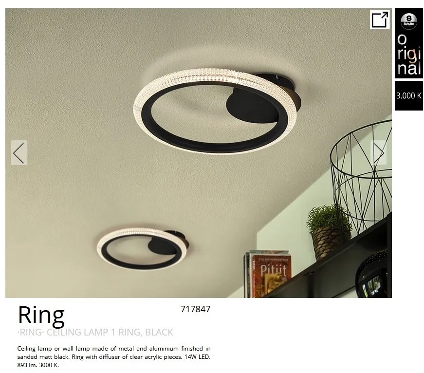 Plafoniera LED design modern circular Ring 42cm