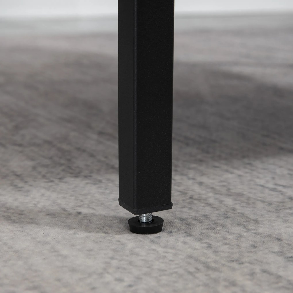 HOMCOM Fotoliu de accent în design scandinav, fotoliu de repaus, fotoliu de accent, aspect de in, lemn de cauciuc, Gri + Negru + Maro | Aosom Romania