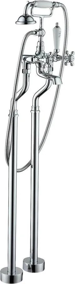 Set pentru cadă freestanding cu baterie, 106,3 cm, crom lucios