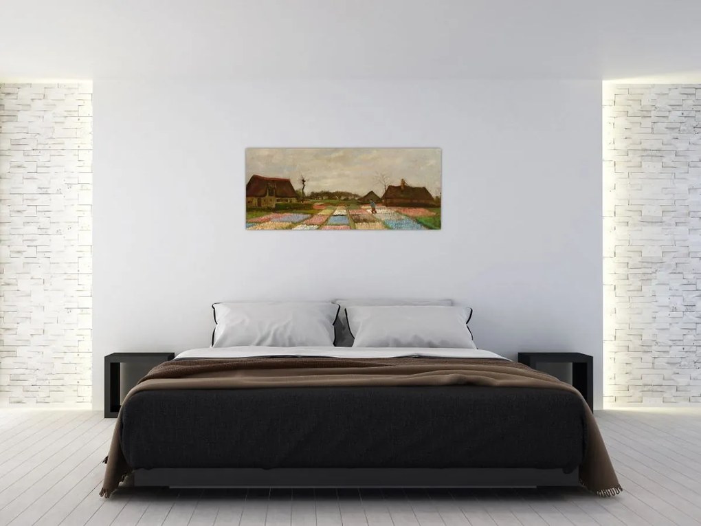 Tablou - Vincent van Gogh, Flower Beds in Holland, reproducere (120x50 cm)