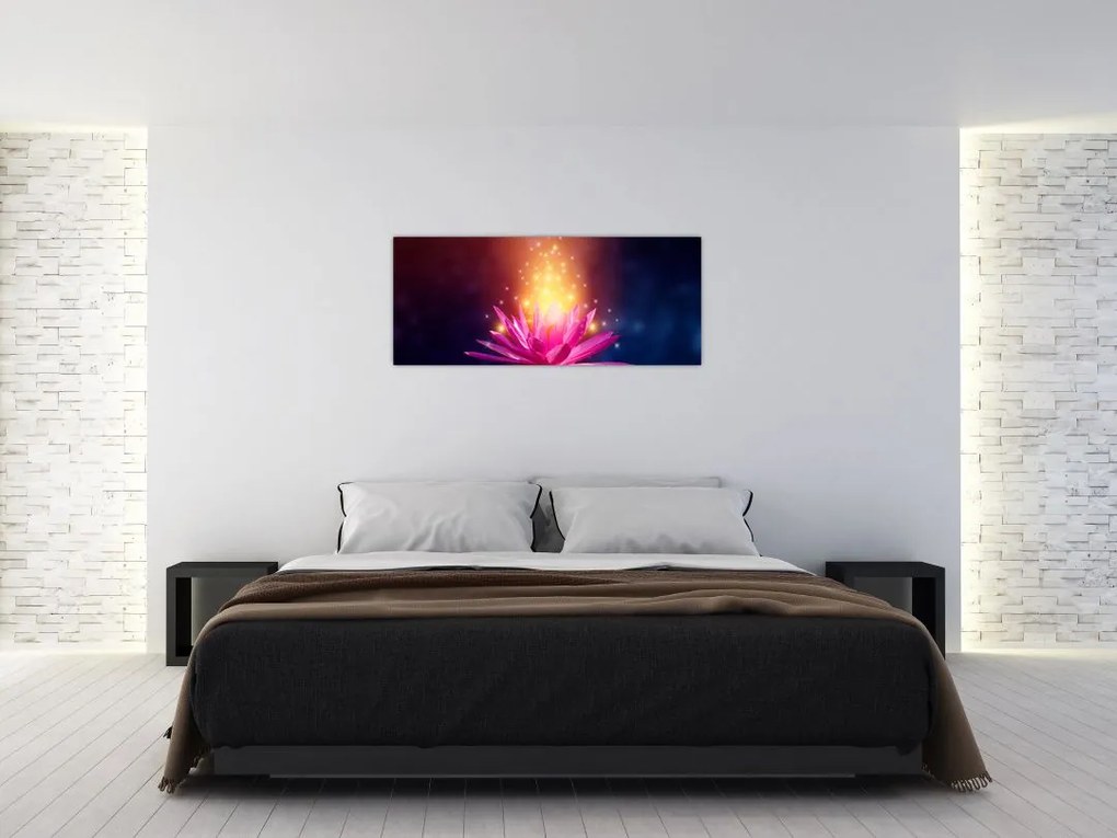 Tablou cu lotus pe apă (120x50 cm)