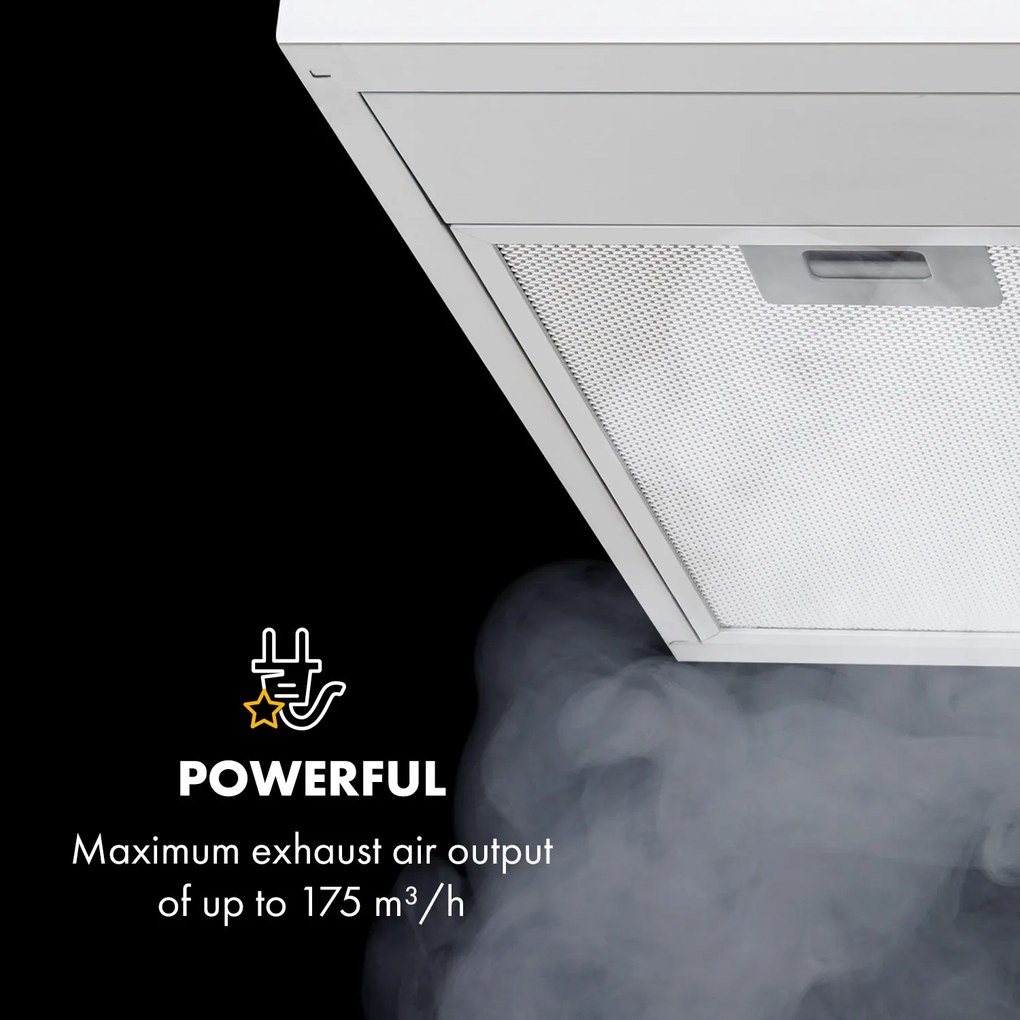 Contempo, hota incorporabila, 60 cm, 175 m³ / h, LED, inox, alb