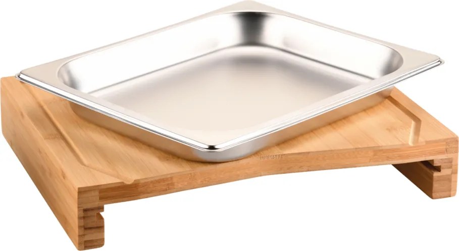 Kesper 58356 Tăietor cu tavă de depozitare, inoxidabil, 36,5 x 28,5 x 6,8 cm