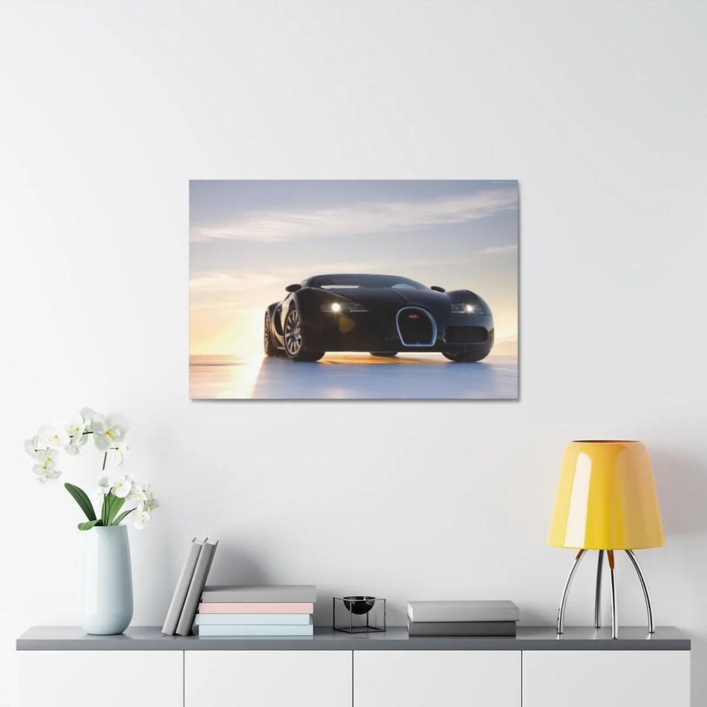 Tablou Canvas Black Bugatti 120x80 cm