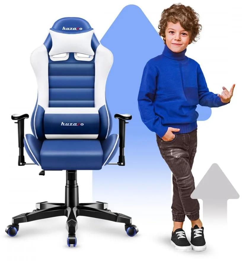 Scaun de gaming albastru, de calitate, pentru adolescenti