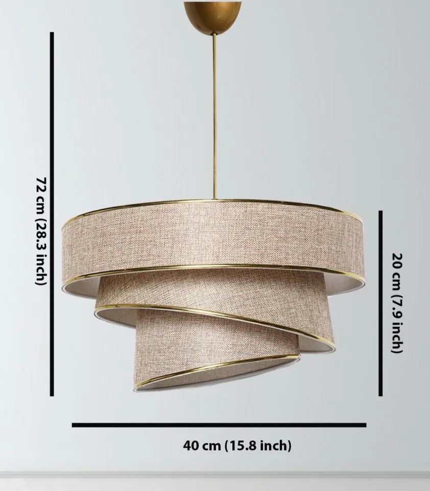 Lustra Couper - Beige, Gold, Soclu E27, Max. 45 - 60W