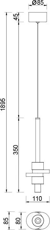Lustra, Pendul LED din aluminiu si alabastru, Betty negru